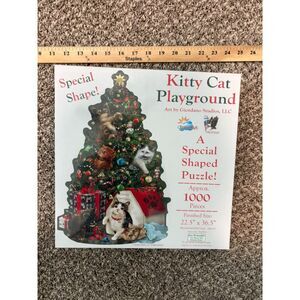 Sunsout Kitty cat Playground 1000 poc special shape puzzle